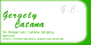 gergely catana business card